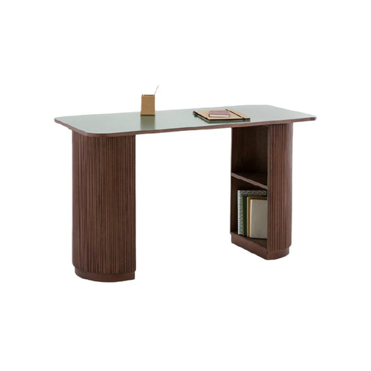 Table de travail pour bureau en bois et verre - 150 x 60 x 75