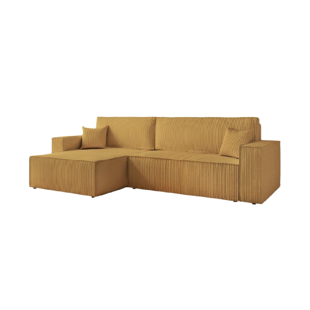 Canapé d'angle convertible pour salon en tissu - 230 x 90 x 85